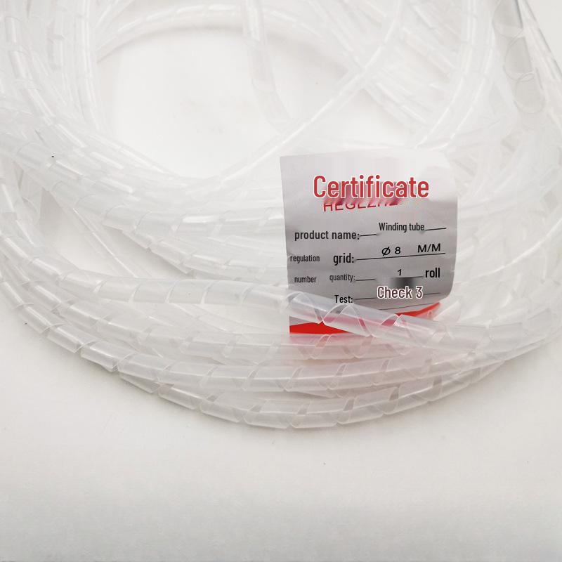 Flame Retardant Spiral Cable Wrap Organizer, Black/White, 3-50mm 18mm White (4.5m)