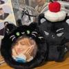 Cartoon Badge Plush Card Holder Cat Ear Badge Protector Display Anime Accessories Keyring Decor Clothes Backpack Ita Bag Pendant