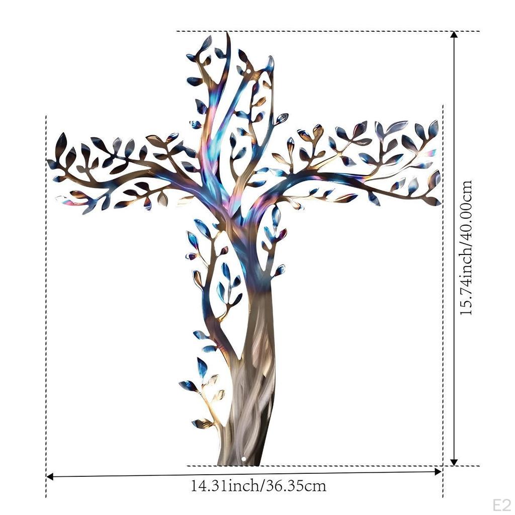 Hanging Wall Sculpture Tree Metal Art Modern Garden Kitchen Dining Room Office Indoor Front
