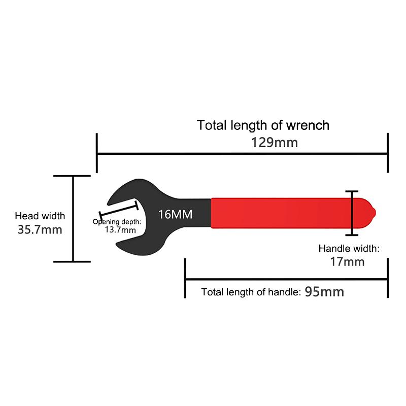 7Mm-31Mm Metric Single Open End Wrench Offset Angle U-Shaped Spanner Flat Head Blackening For Auto Repair
