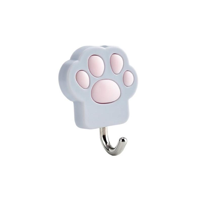 

Крючок для настенного крепления «кошачий коготь» Креативный клей для полки, подвешивание ключей, настенный держатель для двери спальни, дизайн, многоцелевой, водонепроницаемый, прочный серый