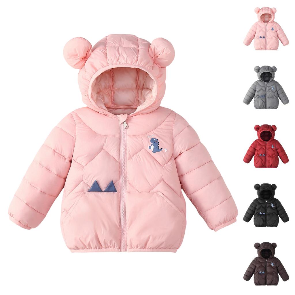 Kids Hooded Down Jacket Long Sleeve Coat for Toddler Boys and Girls