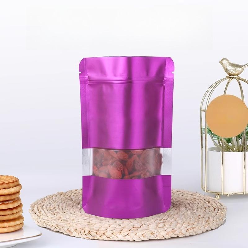 Window Independent Aluminum Foil Sealed Bag, Color Moisture-proof and Light Proof Flower Tea Nut Packaging Bag, Candy and Snack Sealed Bags