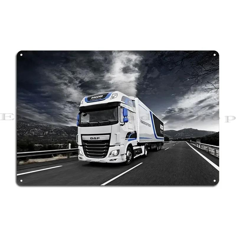 Daf Truck Metal Sign Decoration Cinema Wall Mural Designer Cinema Tin Sign Poster