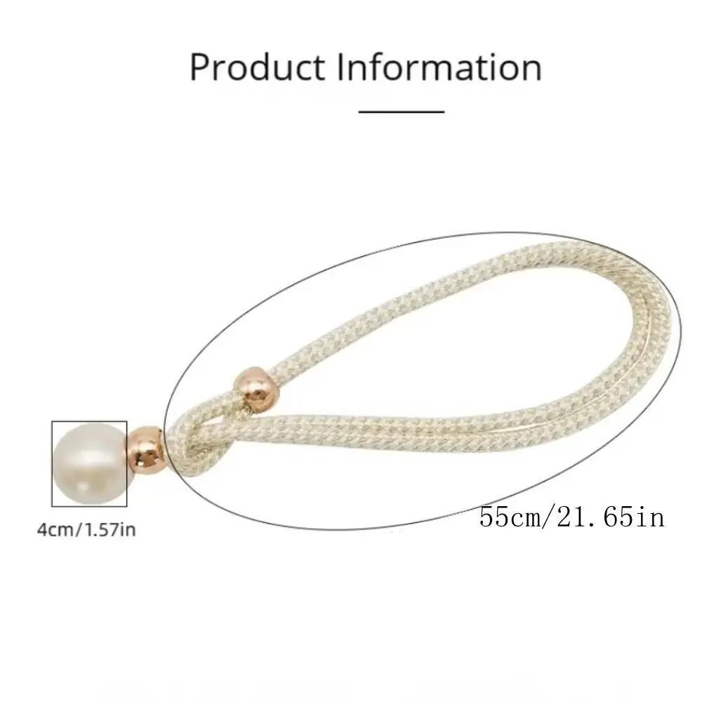 Polyester Pearl Curtain Tieback Adjustable High Quality Pearl Curtain Buckle Buckle Tie Rope Beautifully Curtains Tie Rope Home