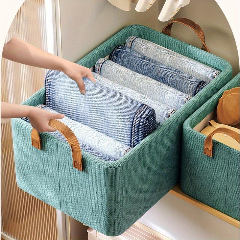 Foldable Fabric Clothes Storage Box, Multi-Purpose Closet Storage Box with Transparent Windows, Perfect for Pants And Underwear, Covered, Tiered