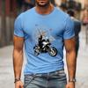 Camiseta Gráfica de Motocicleta de Montanha e Bússola Camisa Divertida de Viagem para Homens Moda Harajuku Camiseta Solta Marca Masculina Camisetas de Motocicleta