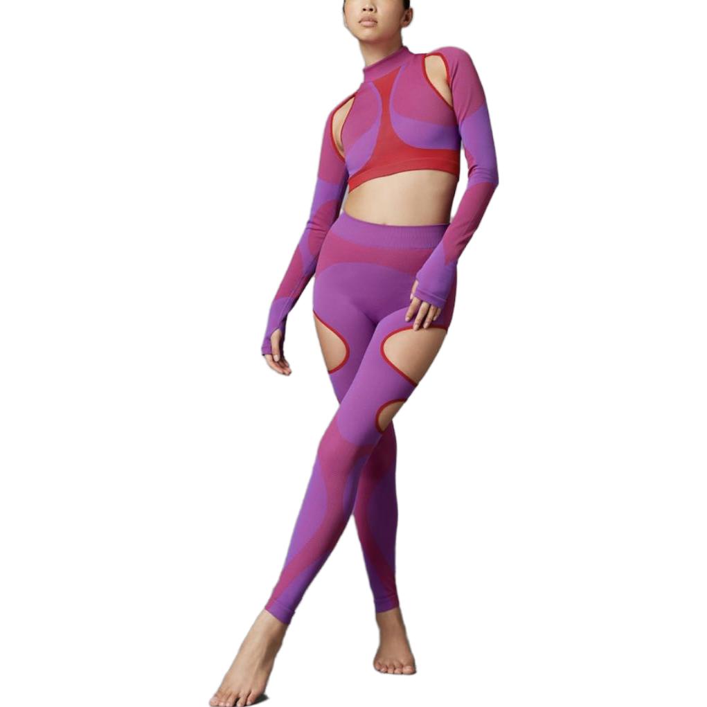 adidas T Shirts Women's Bright Purple Half Turtleneck Moderate Other IB1262