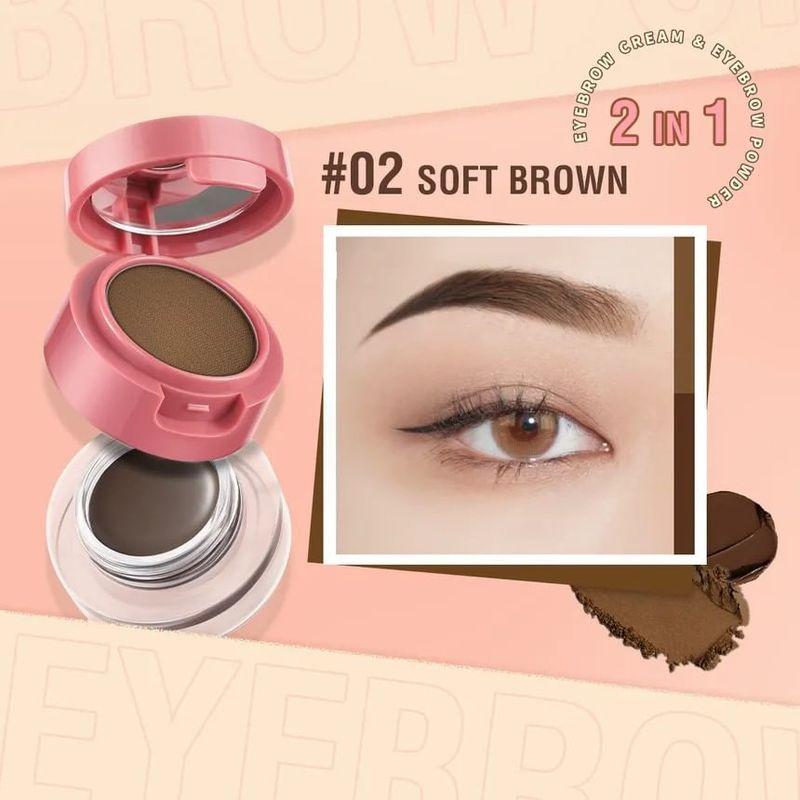 PINKFLASH - 2 in 1 Duo Effect Eyebrow Kit - 3 Color