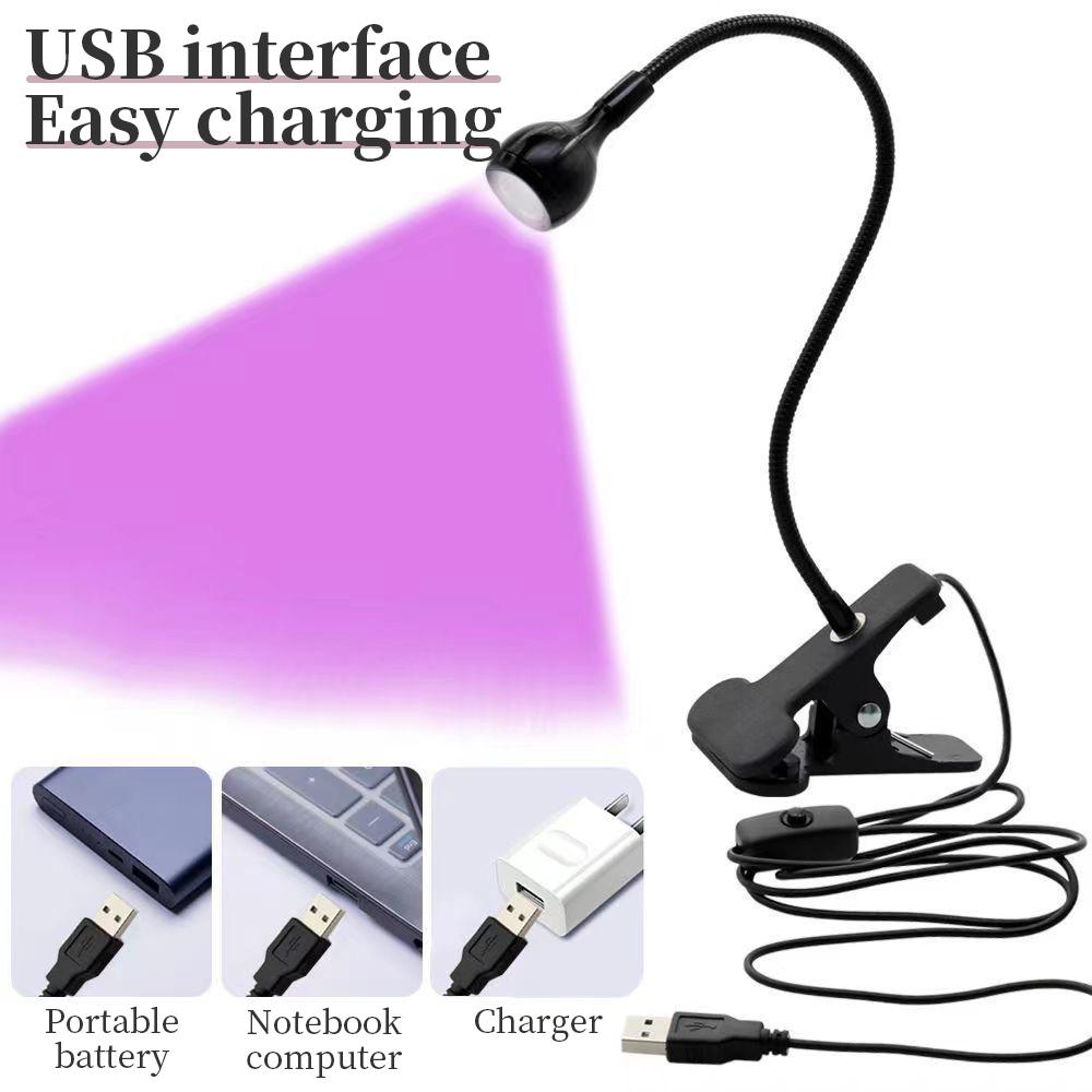 LED UV Light for Drying Gel Nail Polish Clip-On Flexible Desk Mini USB Nail Lamp Portable DIY Nail Dryer Manicure Salon Tools