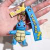 Pikachu Keychain Anime Action Figure Toy Cute Kawaii Cartoon Fashion Charmander Psyduck Doll Keyring Car Bag Widget Kid Gift