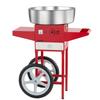 Commercial Cotton Candy Machine with Cart Sugar Floss Maker 1000W Red