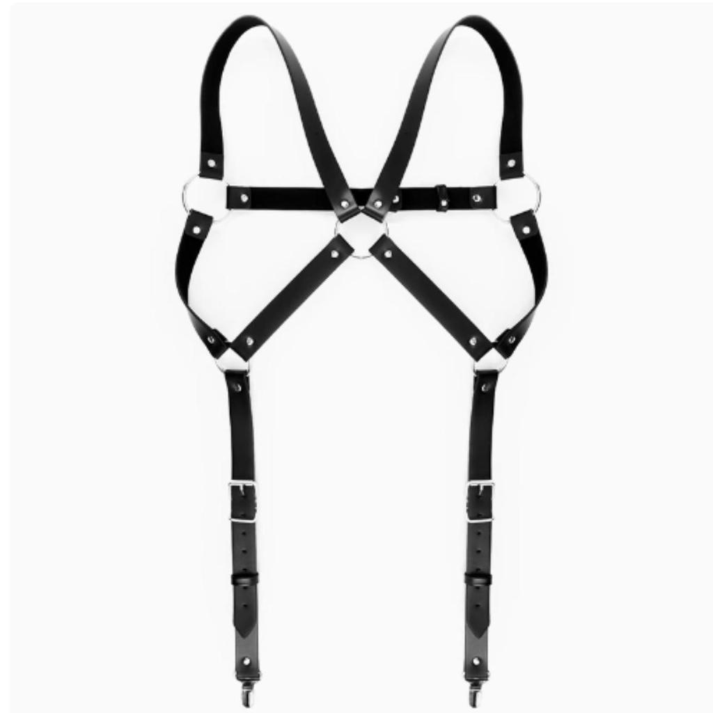 Ανδρική Καθημερινή Ζώνη με Τιράντες - Στυλάτο Αξεσουάρ Μέσης