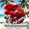Custom Name Personalized football team Print Umbrella, Auto Open Close, 8‑Rib Sturdy Frame, Commute Camping Hiking Use, Birthday Gift