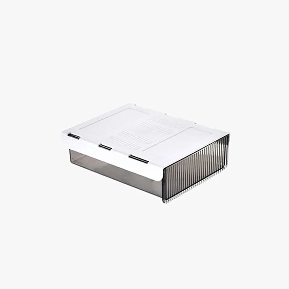 1PC Office Closet Under The Table Storage Drawer Slide Out Self-adhesive Drawer Storage Box Hidden Household Items