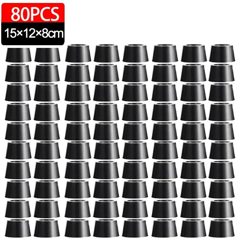 80/8Pcs Rubber Pads Floor Protectors Table Chair Furniture Leg Cover Speaker Cabinet Bottom Bumper Cutting Board Foot Cushion