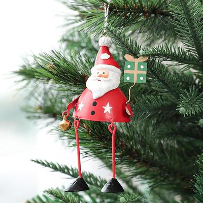 Festive Metal Tree Ornament with Bell - Holiday Home Decor