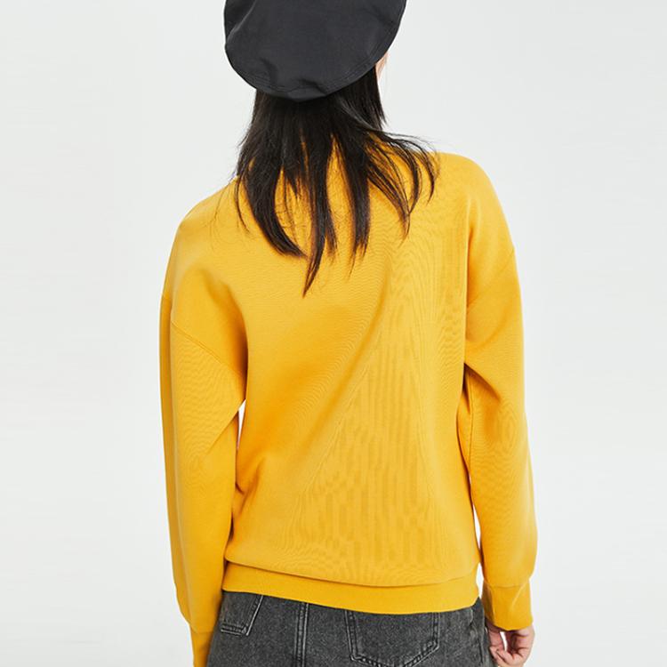 Li-Ning X Disney Co-Branded Sports Fashion Series Cartoon Print Loose Sweatshirt Women Tops Mineral-Yellow AWDQ584-4