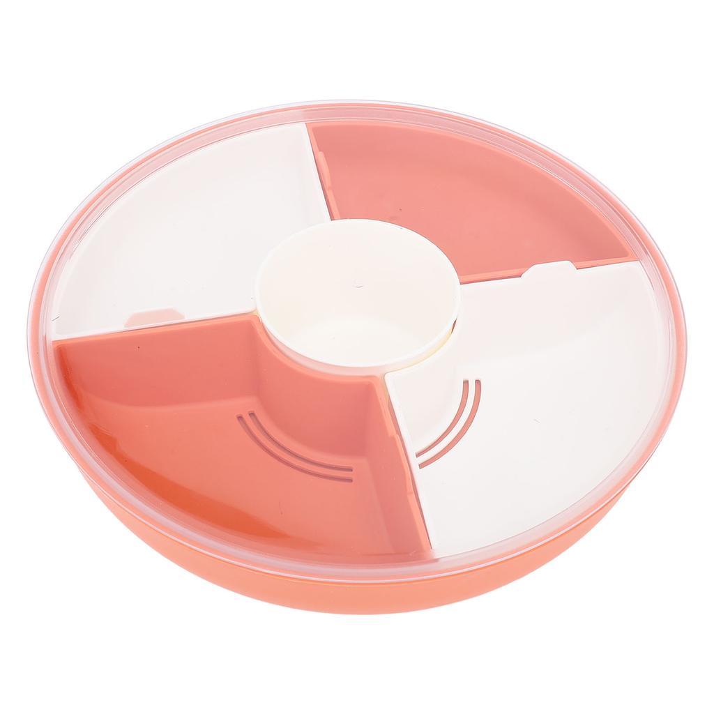 Veggie Tray with Lid Large Capacity Plastic Drainage Divided Snack Tray for Fruit Kitchen Type 1