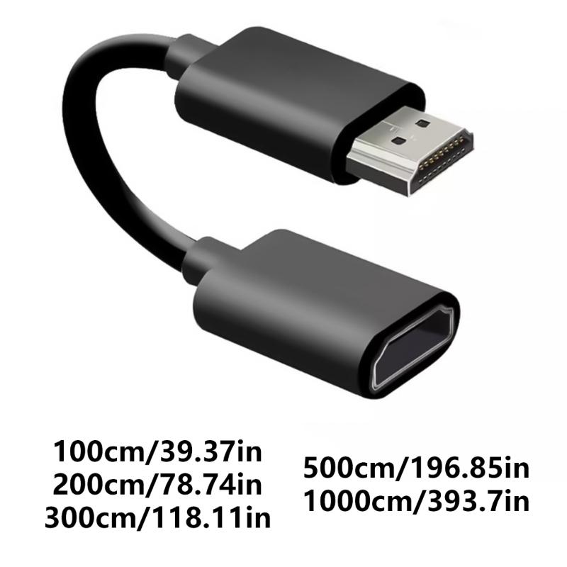 Short HDMI2.0 Extender Male to Female Cable Supports 4K60Hz HDRs for HDTVs, Projectors, and Streaming Devices