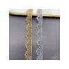 9Meters/lot 2cm wide gold and silver silk thread water-soluble embroidery lace women's dress wedding accessories