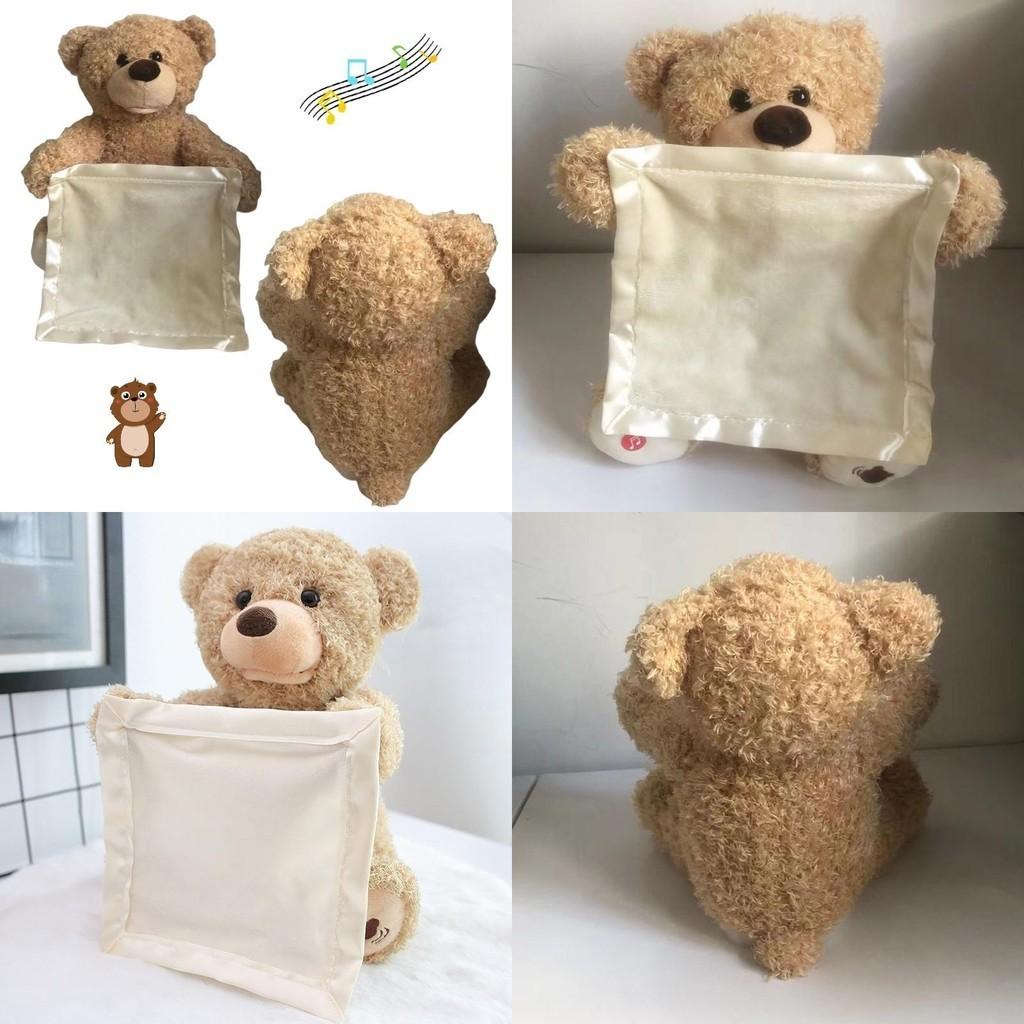 Cute Talking Teddy Bear Plush Toy 35cm Height Rechargeable Shy Face Battery Operated