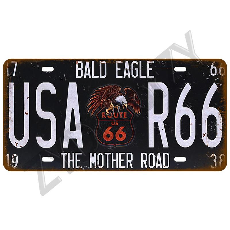 Metal Sign Art Bar Club Plaque Home Tire Shop Wall Art Decor Gas Route 66 Arts Plate Garage Tin Sign Poster Vintage Car TinPlate