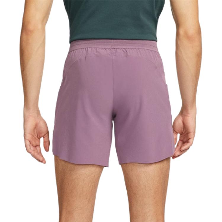 Nike Rafa Logo Cintura Elástica Perna Reta Cintura Média Shorts Casuais Masculinos roxo cinza DV2881-536