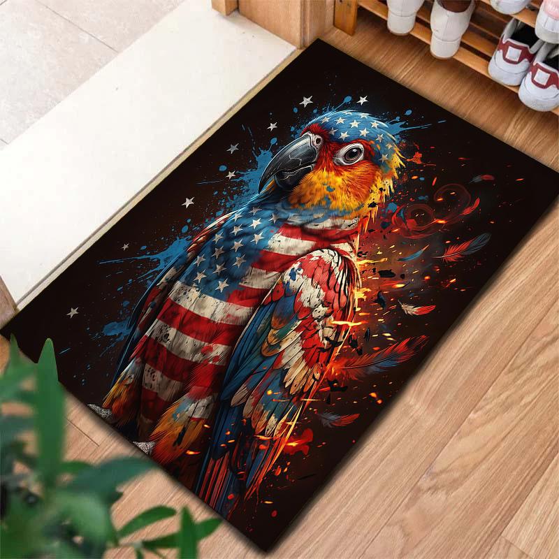 

American Flag Dog SkullPattern Square Carpet,Area Rug,Carpet Rug for Living Room Bedroom Sofa Playroom Decor,Non-slip Floor Mat,Holiday Birthday Gifts 60cmx90cm
