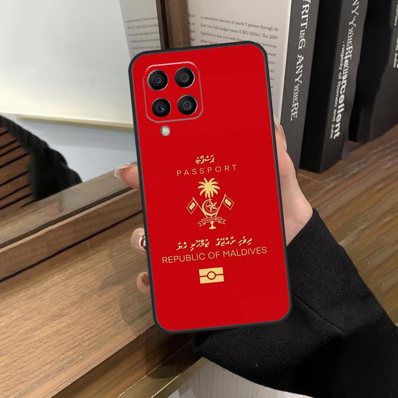 Паспорт Мальдив для Samsung Galaxy M13 M23 M33 M53 M21 M31 M51 M30s M20 M12 M32 M52 M14 M34 M54 Чехол для телефона Samsung M21