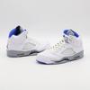 DD0587-140 Nike Air Jordan 5 White Stealth 2.0 Black Hyper Royal Blue (Men's)