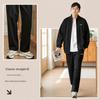 Li-Ning Autumn And Winter Casual Versatile Sports Running Fitness Sweatpants Two-Piece Cardigan Hoodie Set Men Sets AWEV121