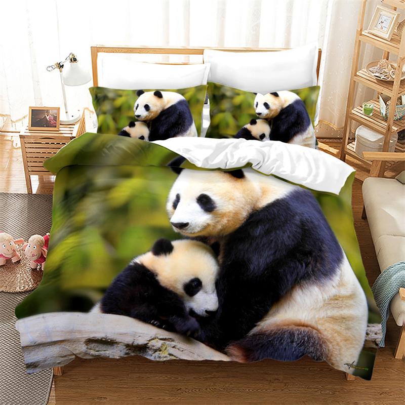 Cute Panda Bedding Set Twin Full King Size Duvet Cover Comforter For Kids Teens Adults Bedroom Decor
