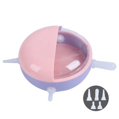 Non-spill Puppy Milk Feeder Bite Resistant Detachable Cat Self-feeding Bottle with 5 Pacifiers Multi Pet Breastfeeder