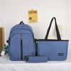 TS JYL laptop bag,New Wholesale 3 Sets School Bag Primary Junior Light Solid Simple Bag