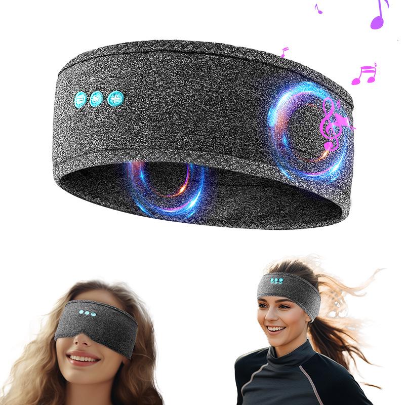 Wireless Music Sleep Eye Mask & Sweat-Wicking Bluetooth Headband for Outdoor Sports