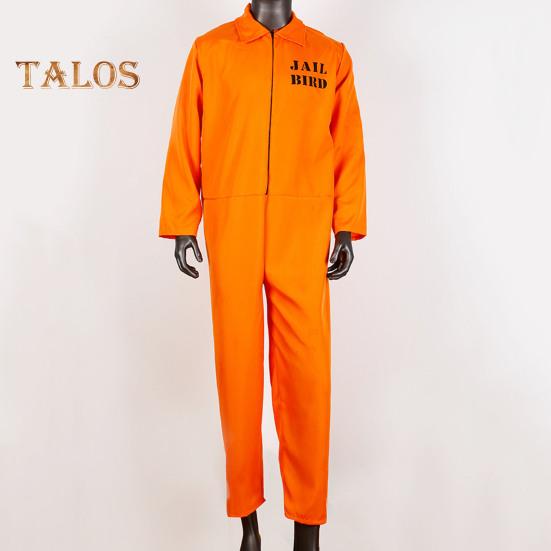 Halloween Prisoner Ολόσωμη φόρμα Cosplay με Manacle Halloween Unisex Παιδιά Ενήλικες Ρόλοι Παίξτε Στολή Μακρυμάνικο Πέτο Φεστιβάλ Φεστιβάλ Πάρτι Παραστάσεις