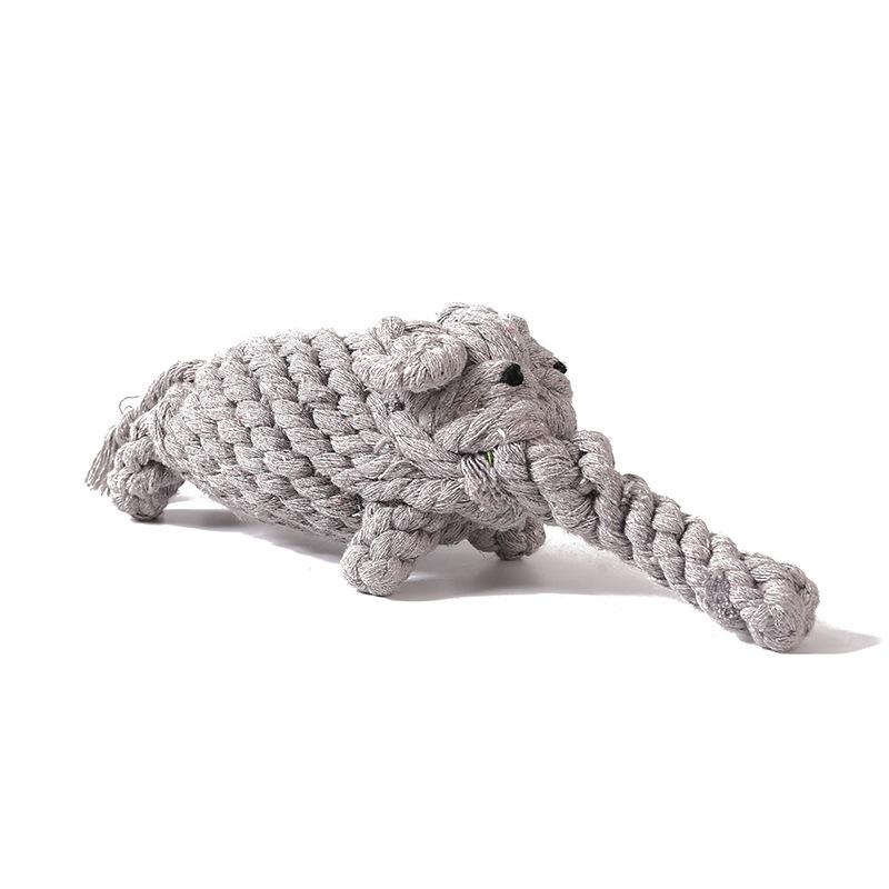 Q Dog Knot Toys Medium and Large Dog Molar Cotton Rope Pet Toys Bite-resistant Teeth Cleaning Dog Toys