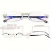 3PCS Fashion Lightweight Reading Glasses Presbyopia Glasses Blue Light Blocking Glasses Rimless High-Definition Reading Glasses