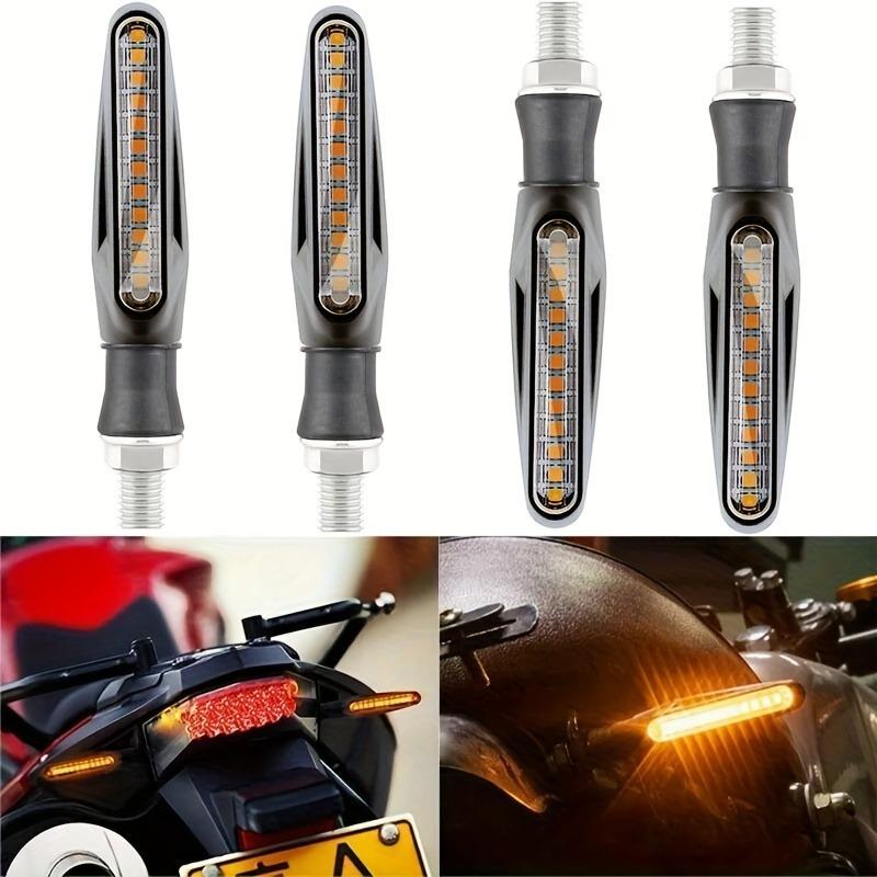 Compact LED Motorcycle Turn Signal Lights Sequential Flow Indicator