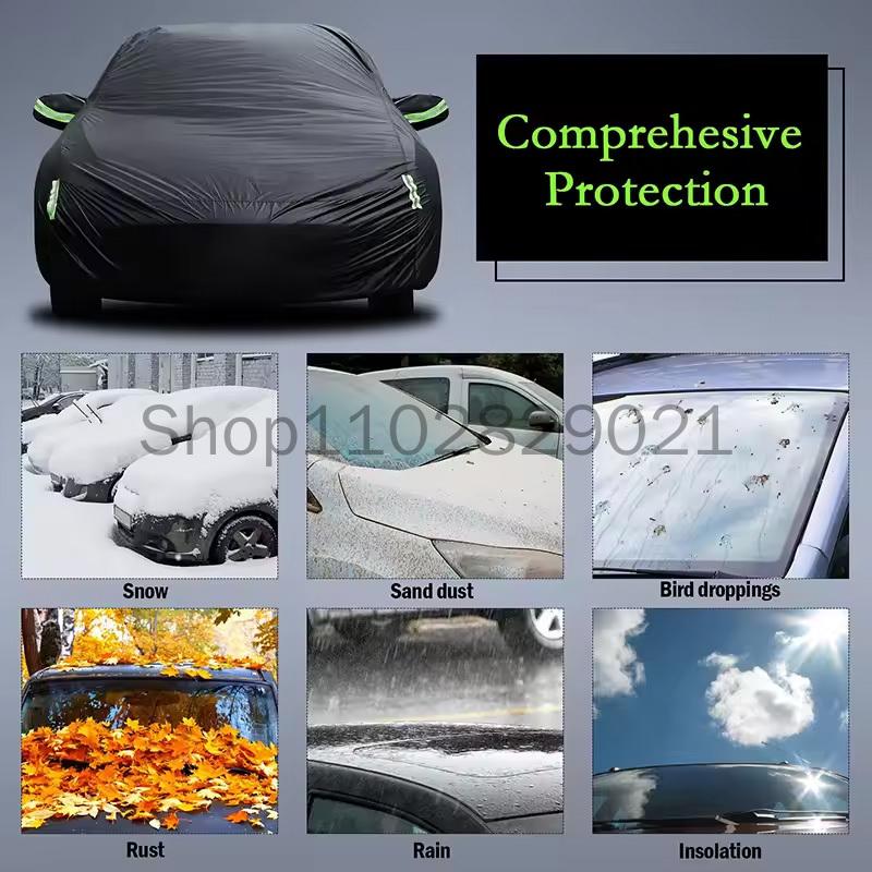 Outdoor Full Vehicle Cover For Jaguar XF - Side Zipper Design, Waterproof Dustproof Sun Protection Car Cover