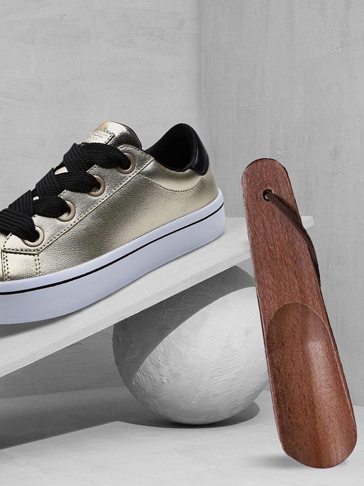 Schuhanzieher mit langem Griff, glatte Kante, Schuhlöffel aus Massivholz, Mehrzweck-Anziehhilfe für Senioren, Frauen, Männer