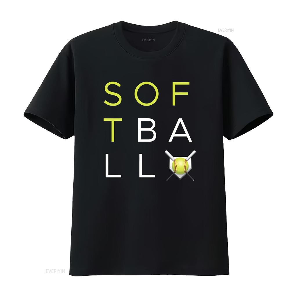 Softball Fan T Shirt Birthday vintage Washed Comfortable Stretched Stylish designer clothes fashion streetwear