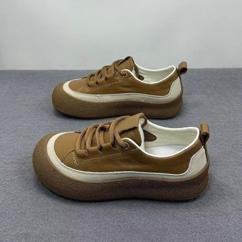 New Women's Thick-soled Shoes, Versatile Retro Height-increasing Casual Shoes, Sports Board Shoes