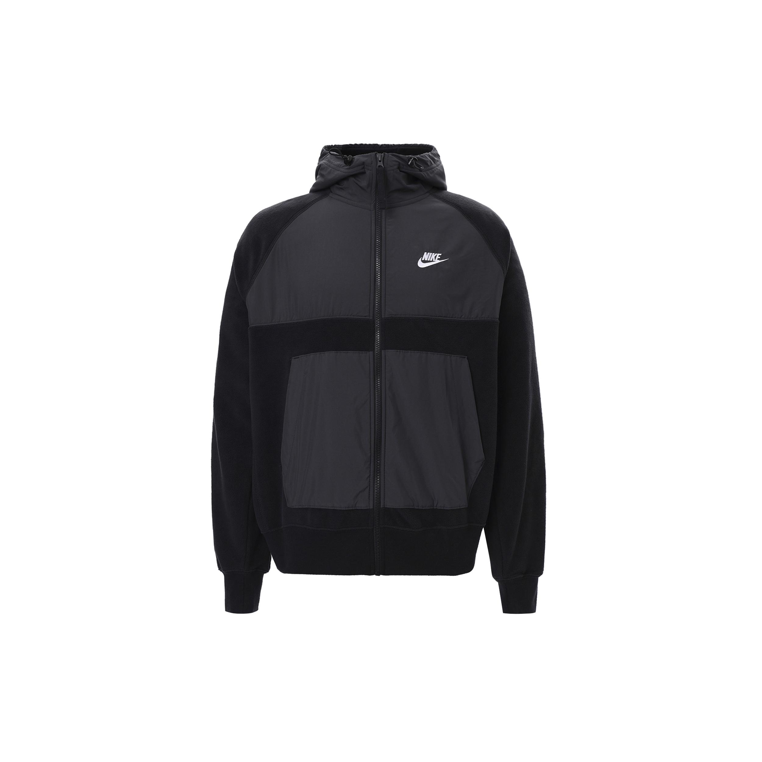 Nike Contrast Color Stitching Windproof Hooded Jacket Black Men s DJ4139-010 L