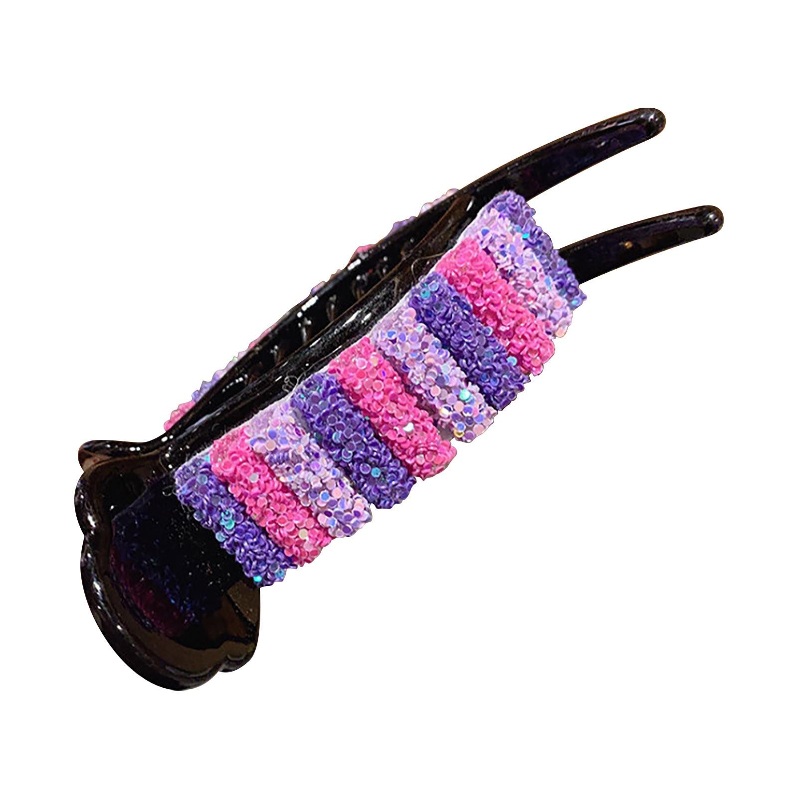 

Заколка для волос в Корейском стиле, радужная заколка для волос, большой краб, хвост, булочка, шпилька, головной убор, аксессуар, подарок One Size фиолетовый