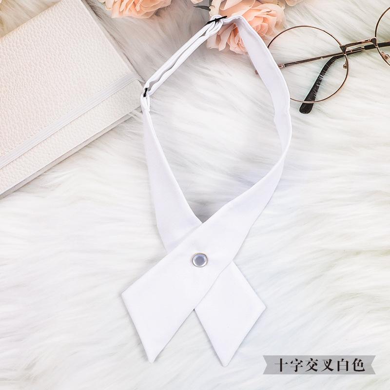 Korean Version Of British Jk School Uniform Cross Bow Tie Men And Women Students School Uniform Collar Flower Professional Wear Shirt Bow