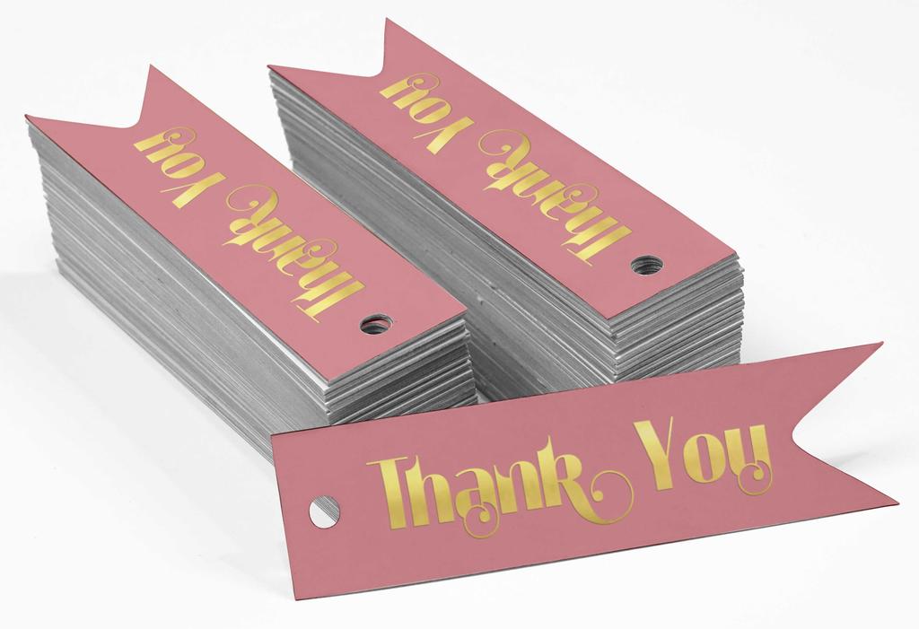 Inkdotpot Gold Foil Paper Hang Tags Thank You Bridal Shower Favor Tags 100
