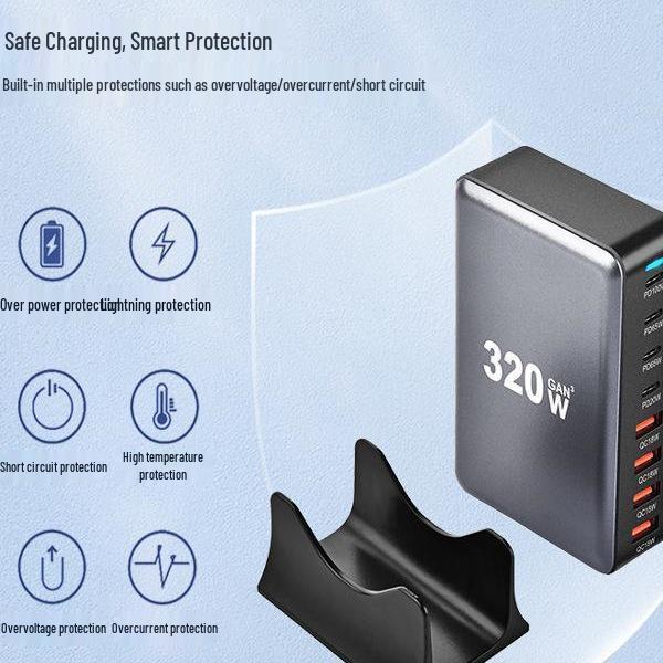 200W Mehrfach-Port GaN USB-Ladegerät: PD100W Schnellladung für mobile Geräte