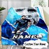 Custom Name Me-ssi Football Blanket  Ideal Bedding Blanket Perfect for Travel, Camping, Living Rooms, Offices, Sofas, Fan Christmas Gift